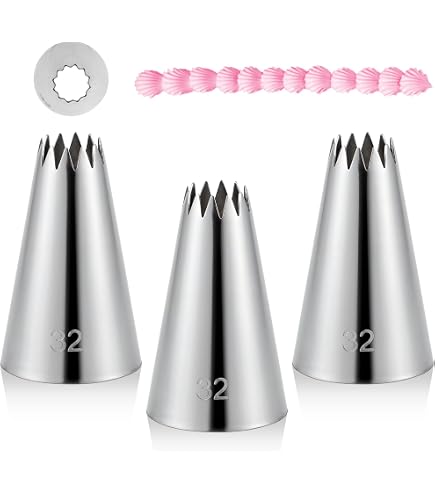 Amazon.com: Jem Enterprises Open Star Piping Nozzle no. 22, Silver